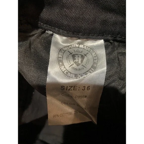 Rawyalty Mens Black Straight Leg Jeans Size 36 - Picture 5 of 7